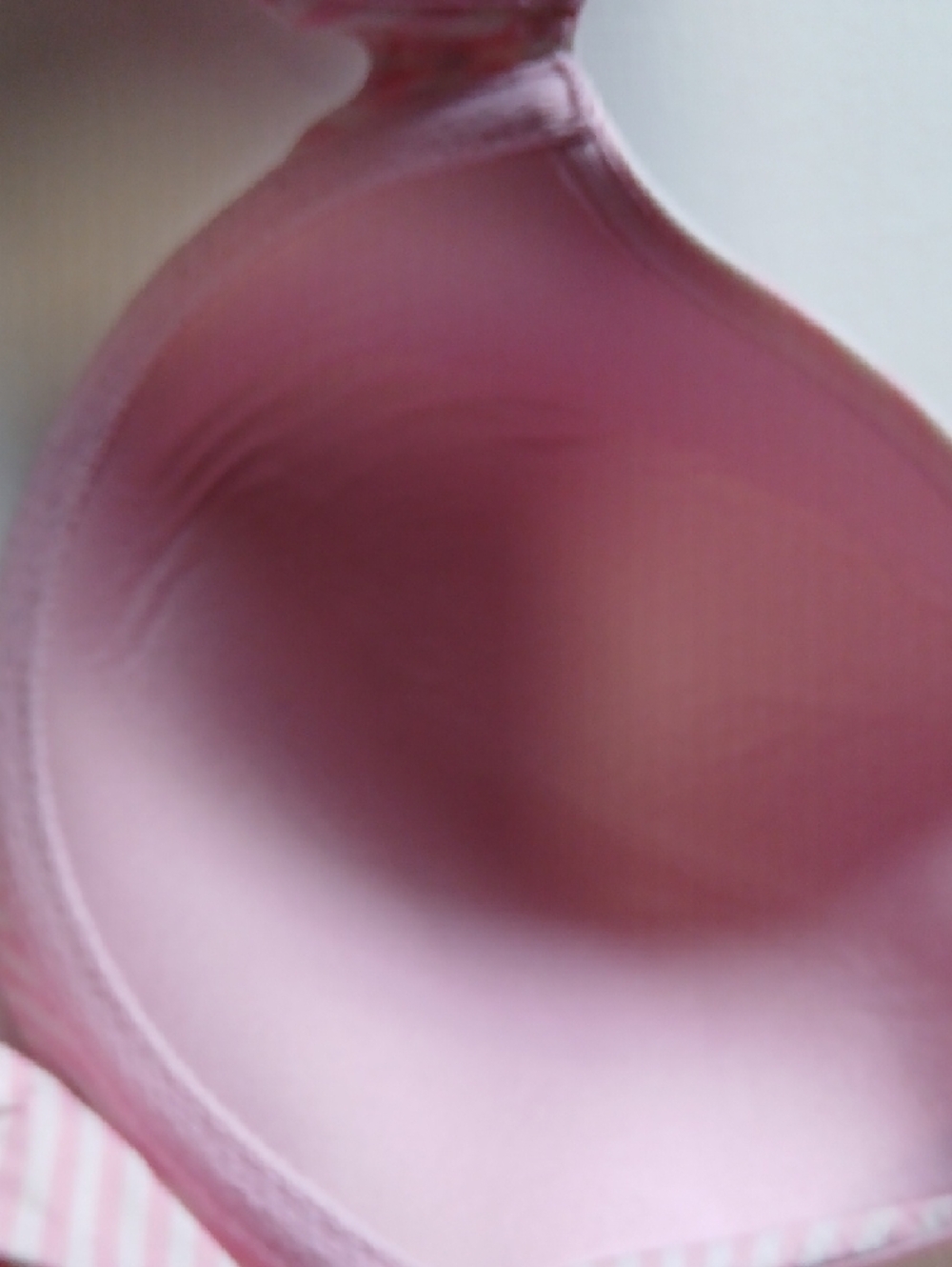 VS Body By Victoria Lined Perfect Coverage Iconic Sexy Pink & White Striped Bra - Picture 14 of 15